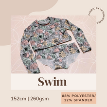 Load image into Gallery viewer, swim; swim fabric; diy bathers; digital printed fabric; custom fabric