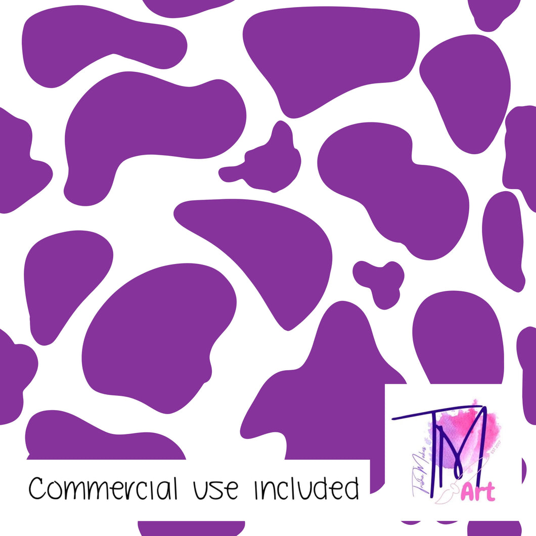 123 Cow Print Purple - Seamless Pattern (UNLIMITED)