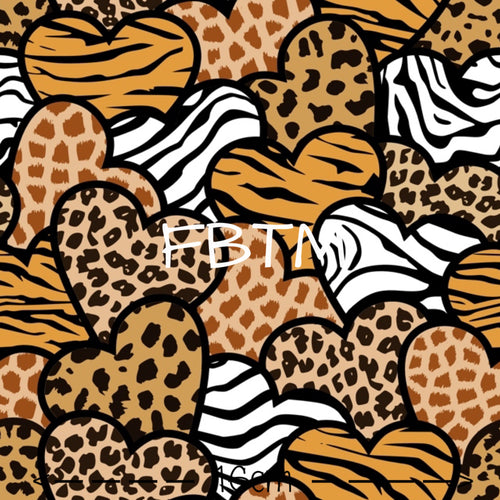 ROUND 54 - Animal Print Hearts