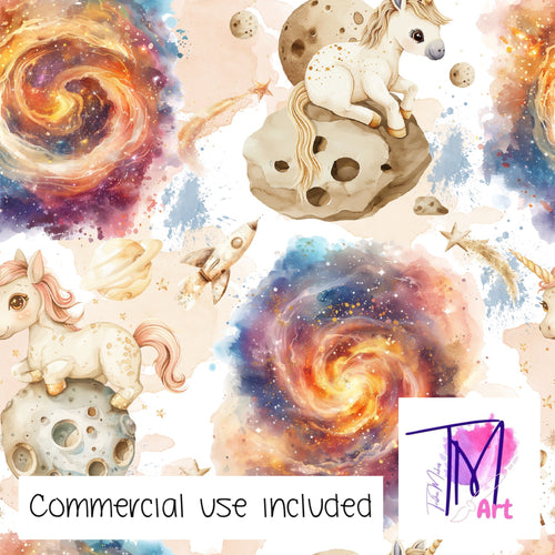 256 - Unicorn Planet Watercolour (UNLIMITED)