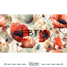 Load image into Gallery viewer, ROUND 44 - Poppiful (POLYESTER STRETCH MESH .45m REMNANT)
