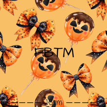 Load image into Gallery viewer, ROUND 49 - Halloween Candy Bows DOUBLE SCALE COTTON LYCRA 220gsm