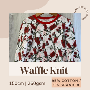 waffle knit fabric; winter fabric; custom fabric