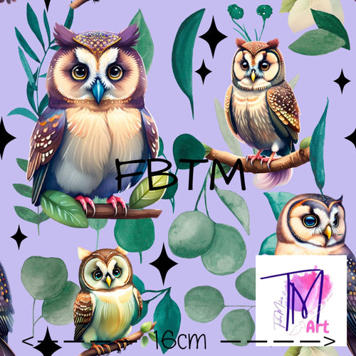 THEME #26 - EXCLUSIVE Hoot Hoot on Purple (CANVAS)