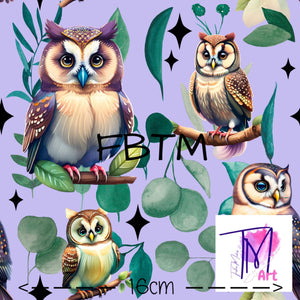 THEME #26 - EXCLUSIVE Hoot Hoot on Purple (CANVAS)