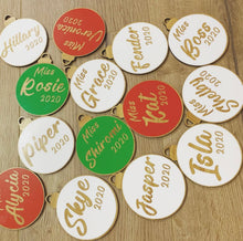 Load image into Gallery viewer, Personalised Christmas Bamboo Baubles