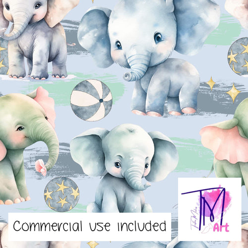 216 - Elephant Show Swoosh Blue (UNLIMITED)