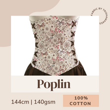 Load image into Gallery viewer, poplin; cotton fabric; dress making fabric; custom fabric