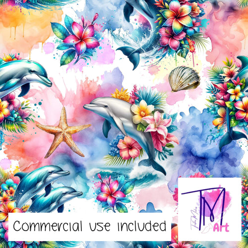 223 - Floral Dolphins V2 (UNLIMITED)