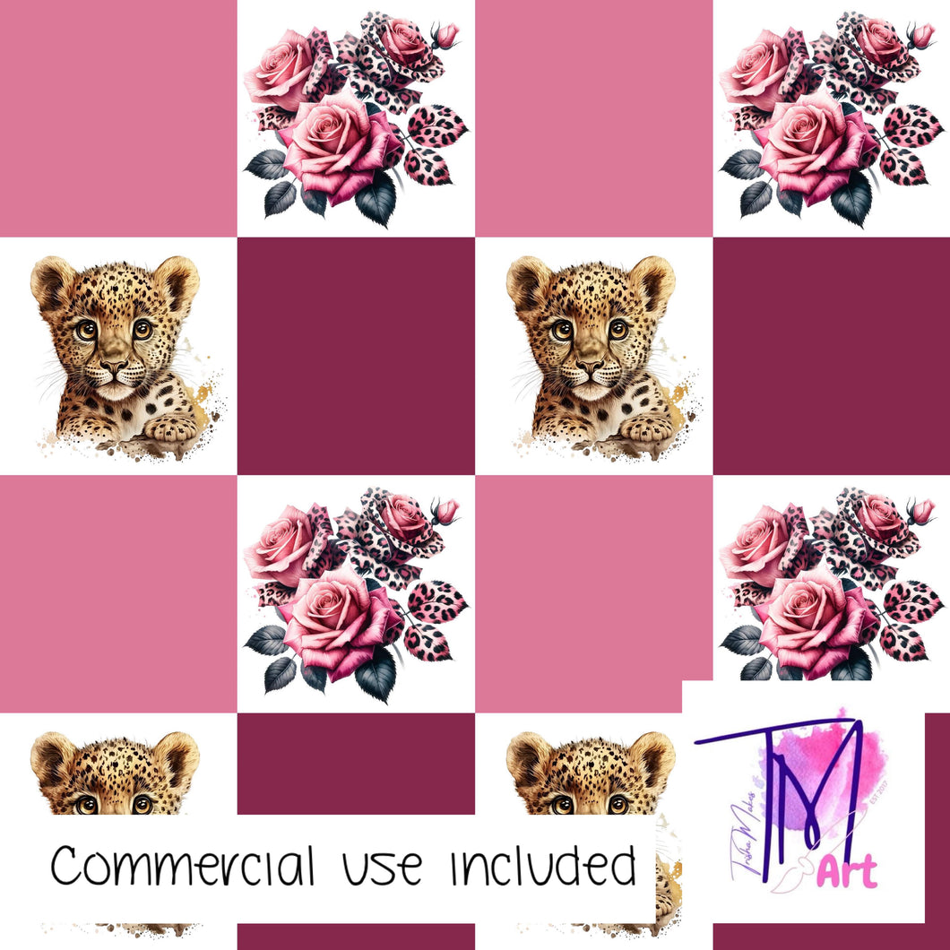186 - Leopards & Roses Checkers (UNLIMITED)