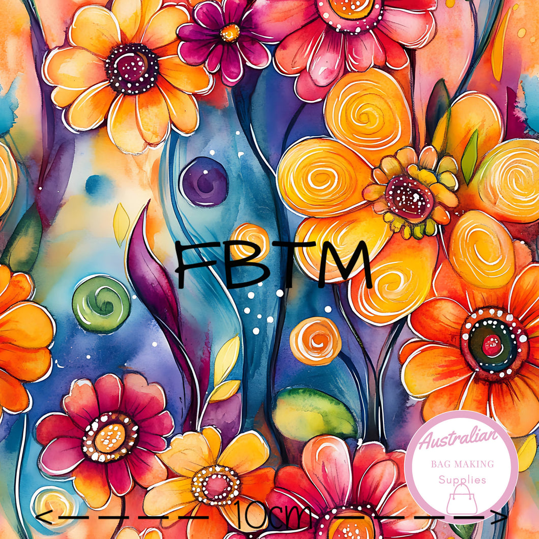 THEME ROUND #35 - ABMS Vibrant Florals Orange