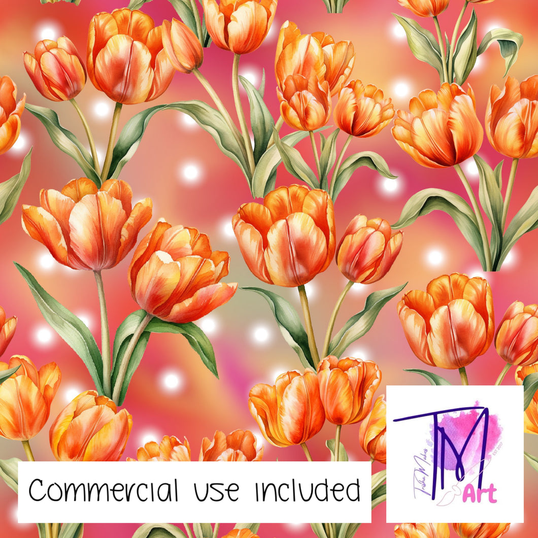 362 - Tulip Town Background Pink Glow (UNLIMITED)