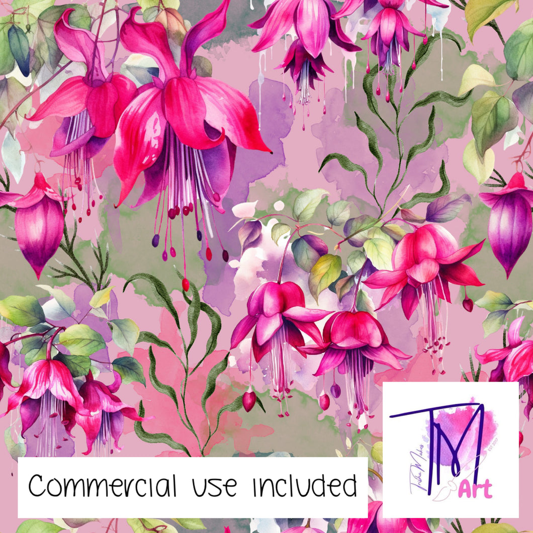 372 - Fuschia Drops Baby Pink (UNLIMITED)