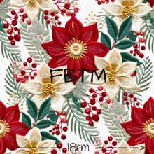 Load image into Gallery viewer, ROUND 40 - Christmas Embroidered Floral