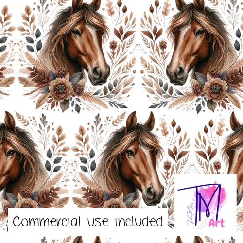 153 Boho Horse - Seamless Pattern (UNLIMITED)