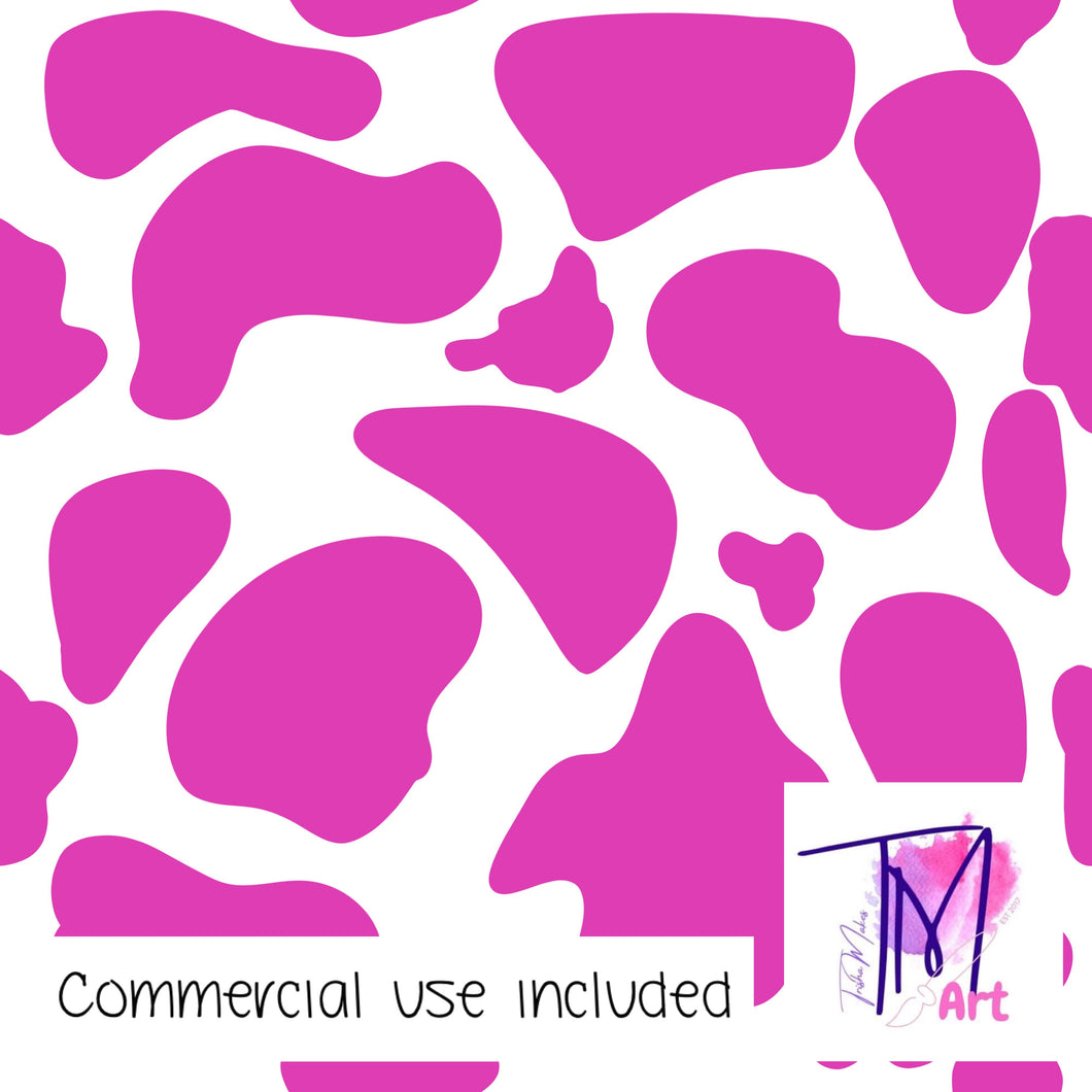 122 Cow Print Pink - Seamless Pattern (UNLIMITED)