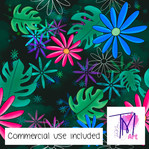 126 Monstera Forest - Seamless Pattern (UNLIMITED)