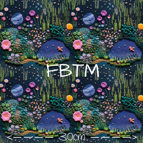 ROUND 42 - Embroidered Lake by Night