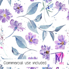 Load image into Gallery viewer, 241 - Purple Watercolour Florals (UNLIMITED)
