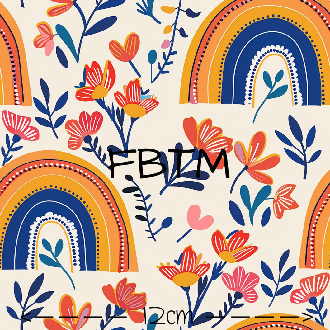 ROUND 60 - Orange Rainbow (.5m POPLIN)