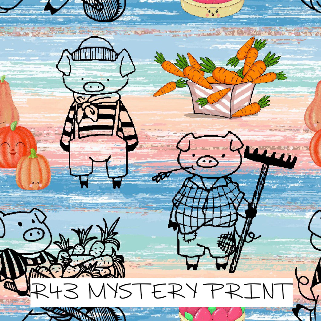 Exclusive Round 43 Mystery Print Pigs Farming (TWILL)
