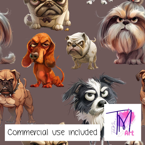 267 - Grumpy Dogs Brown (UNLIMITED)