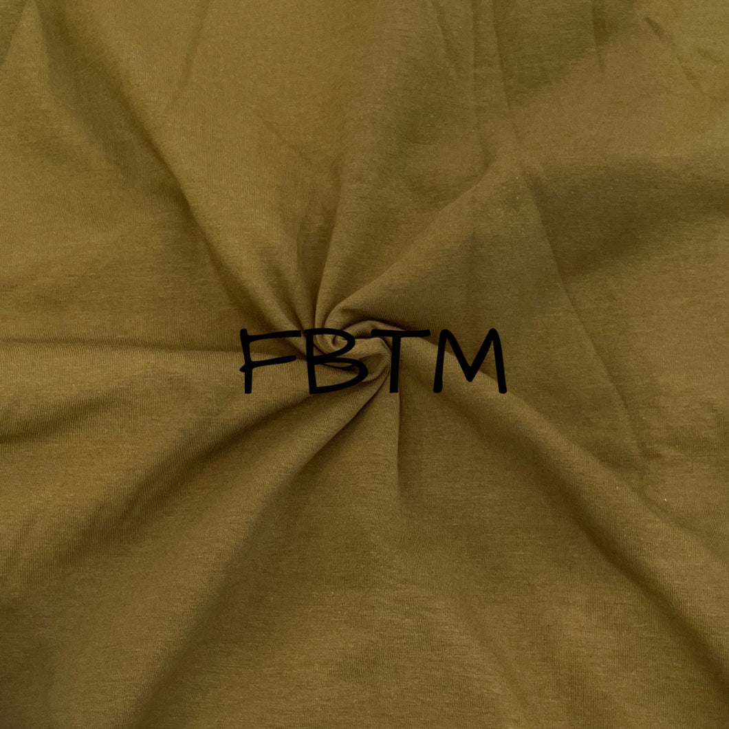 SOLID Cotton Lycra - Khaki (half metre)