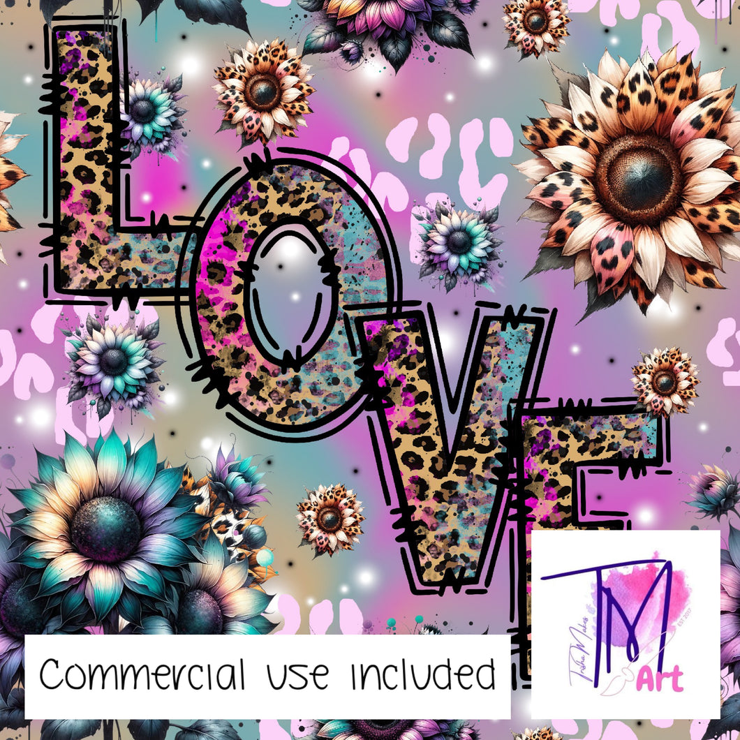 277 - Leopard LOVE Aqua (UNLIMITED)