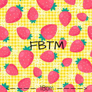 PREORDER ROUND 61 (12-19th June) - Yellow Gingham Strawberry