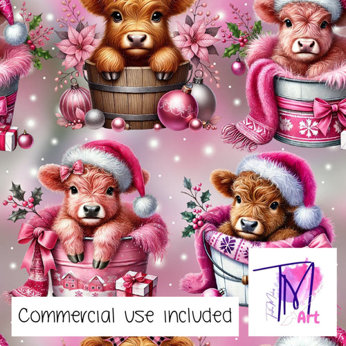 389 - Highlands for Christmas with Glow Background (UNLIMITED)