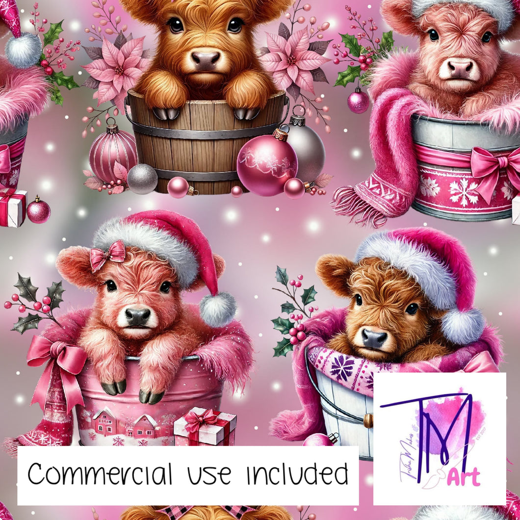 389 - Highlands for Christmas with Glow Background (UNLIMITED)