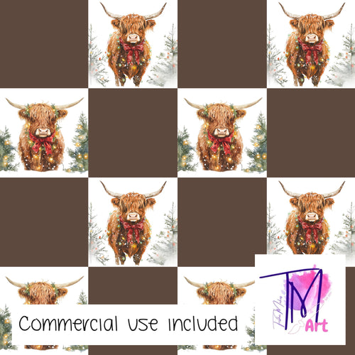 392 - Xmas Highland Cows V2 (UNLIMITED)