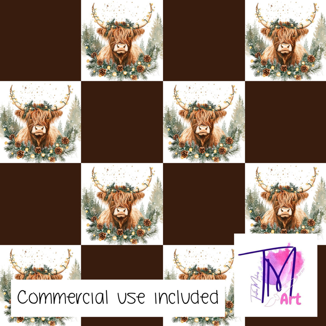 393 - Xmas Highland Cows V3 (UNLIMITED)