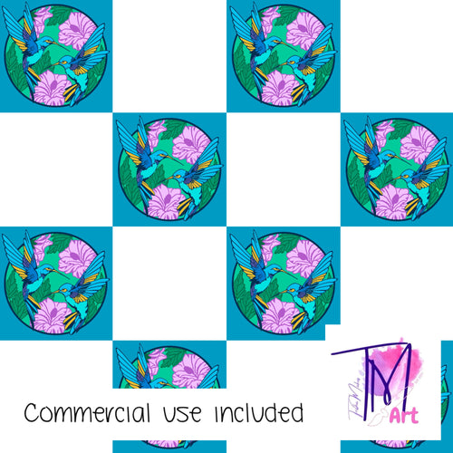 395 - Hummingbird Checkers (UNLIMITED)