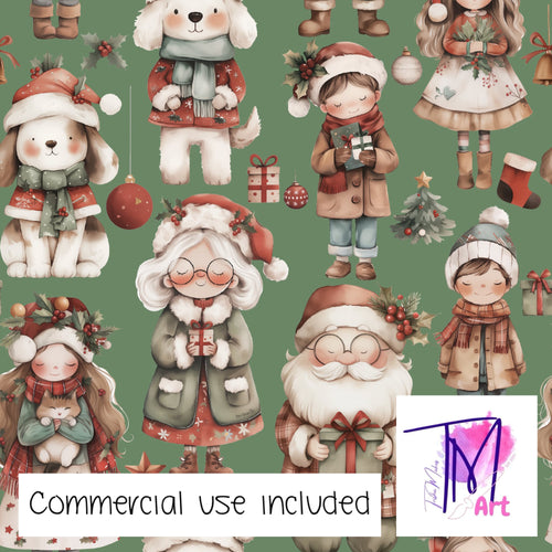 405 - Family Christmas Decorated Green (UNLIMITED)