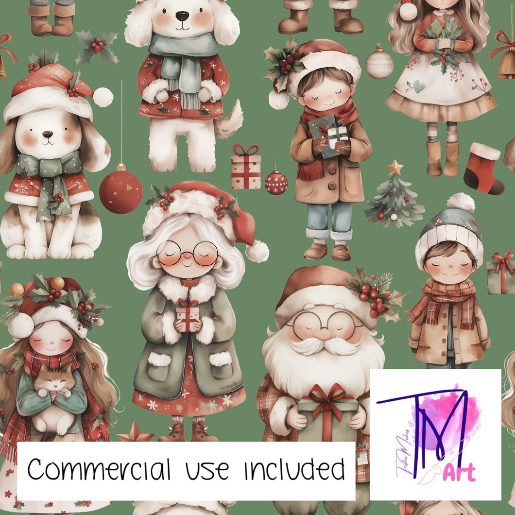 405 - Family Christmas Decorated Green (UNLIMITED)