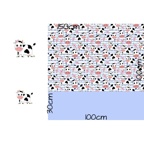 THEME #33 - 1m Pretty Cow Panel