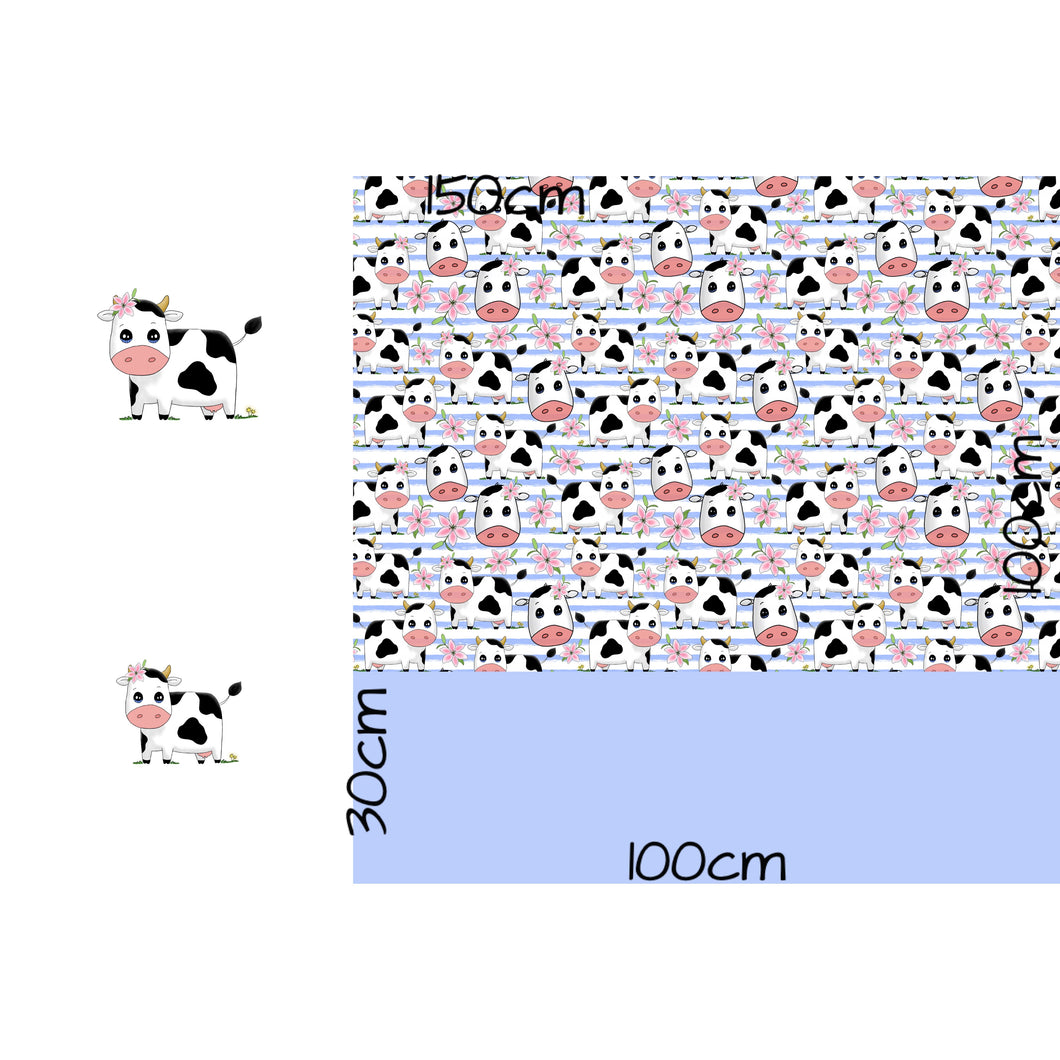 THEME #33 - 1m Pretty Cow Panel