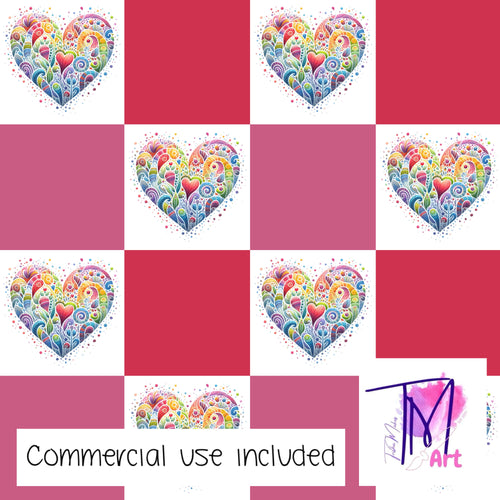 315 - Heart Checker Print (UNLIMITED)