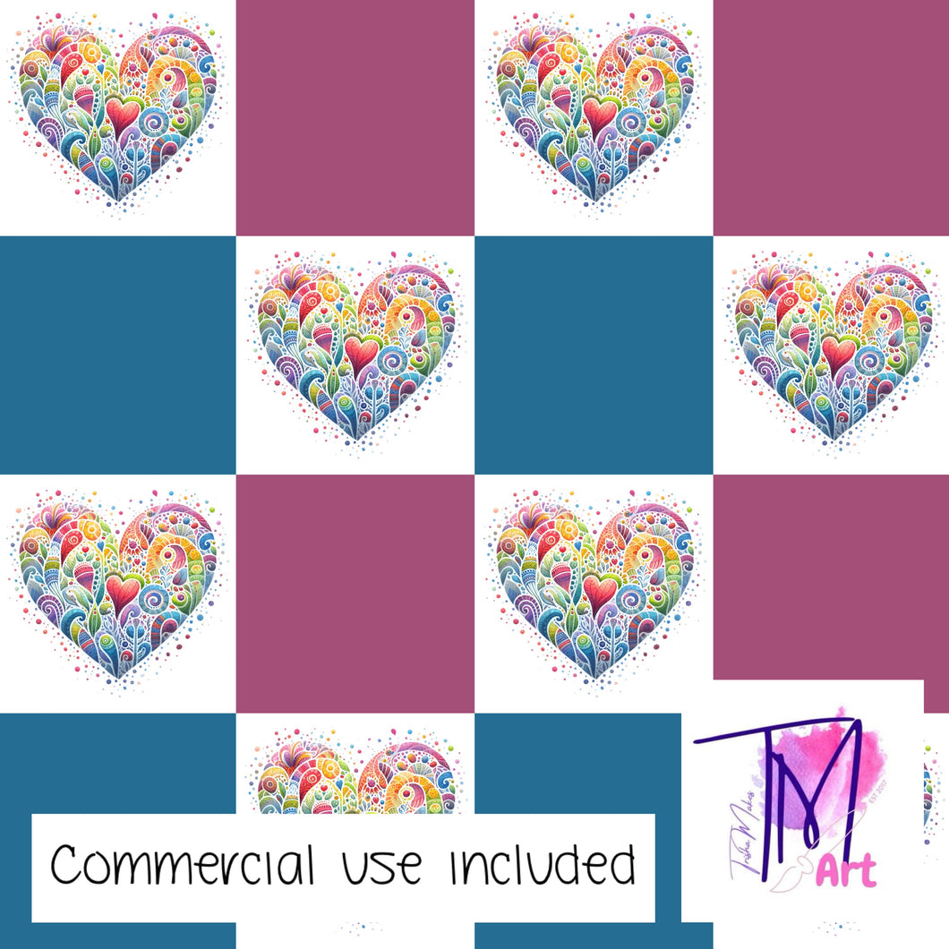 316 - Heart Checker Print V2 (UNLIMITED)