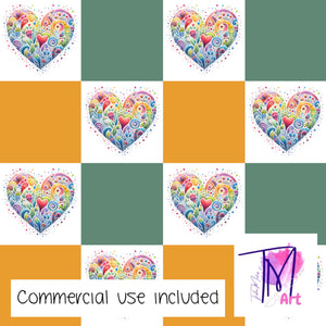 317 - Heart Checker Print V3 (UNLIMITED)