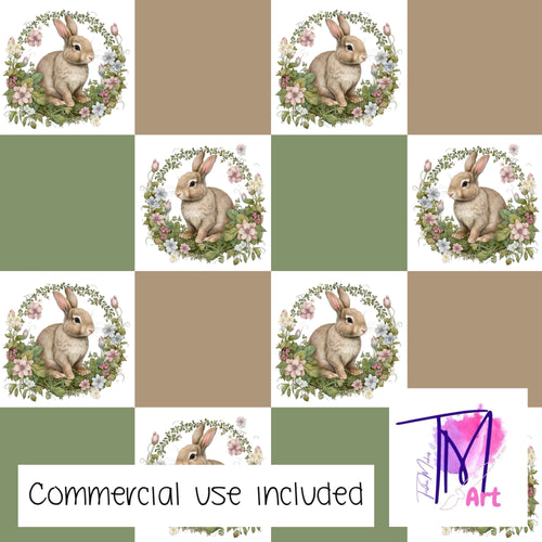 334 - Bunny Wreath Checkers V2 (UNLIMITED)