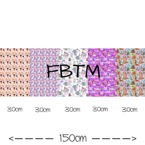 THEME #34 - 5 part .5m Panel - Fairies