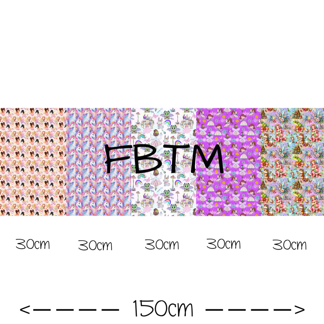 THEME #34 - 5 part .5m Panel - Fairies