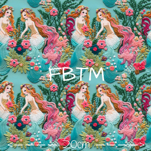THEME #34 - Embroidered Mermaids