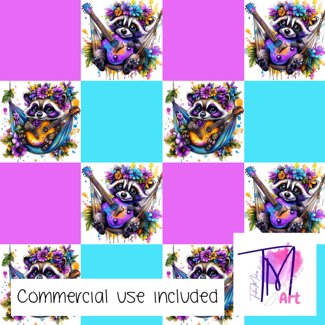 420 - Guitar Raccoon Checkers (UNLIMITED)