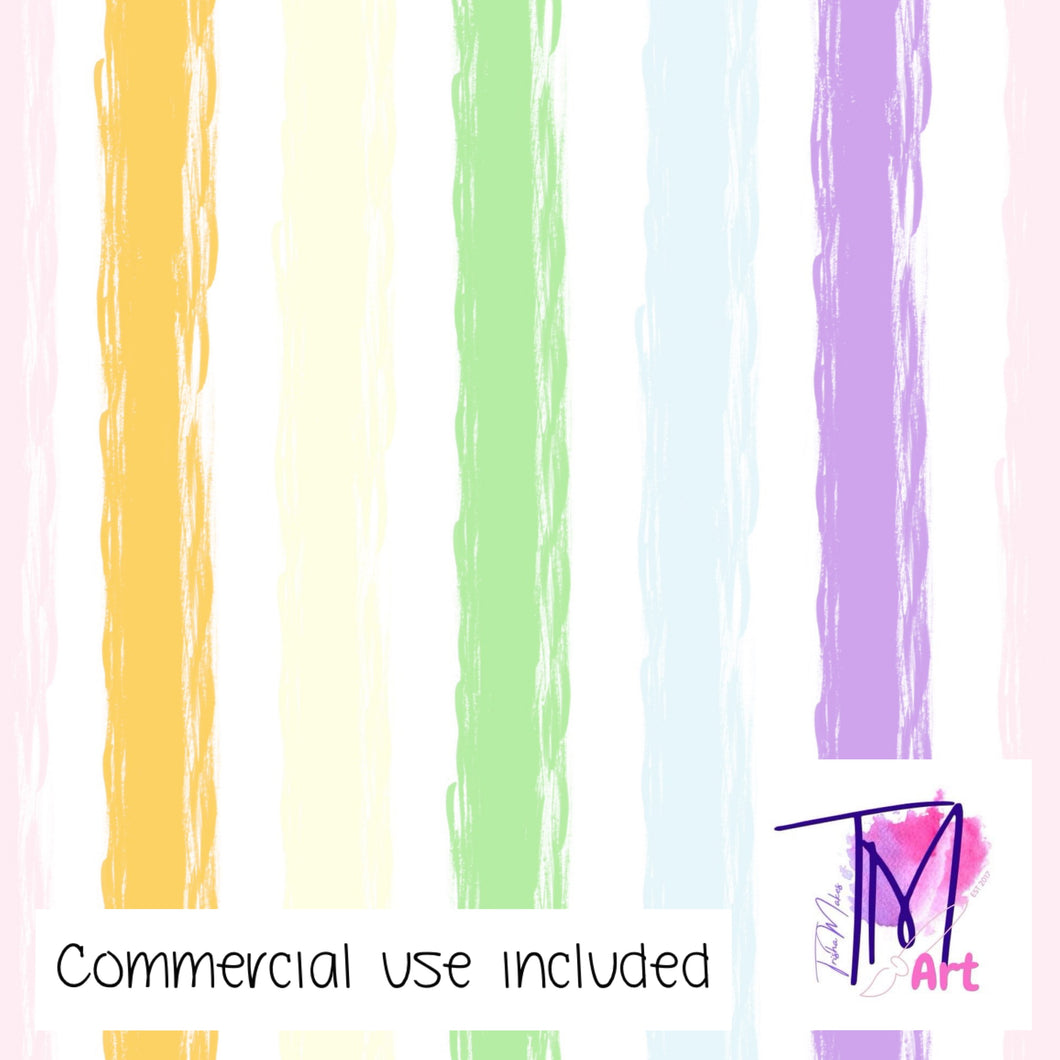 132 Pastel Rainbow Stripes - Seamless Pattern (UNLIMITED)