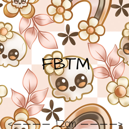 ROUND 63 - Checkered Flower Skull