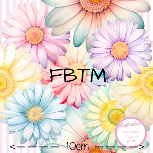 ROUND 63 - ABMS Daisies on Pink Stripes