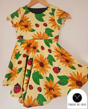 Load image into Gallery viewer, 014 Sunflowers and Ladybirds on Yellow - Seamless Pattern (LIMITED)